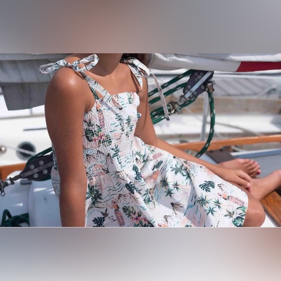 Classic Prep Rowayton, Ct Colorful Summer  Hula Hawaii print Dress size 5 - Picture 2 of 10